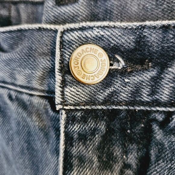 Vintage '80s Jordache Rigid Medium Wash Denim High Rise Pencil Mini Skirt 8 - Picture 3 of 6